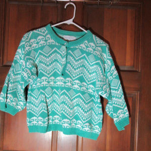 SWEATER LOFT Turquoise Cotton Sweater Small